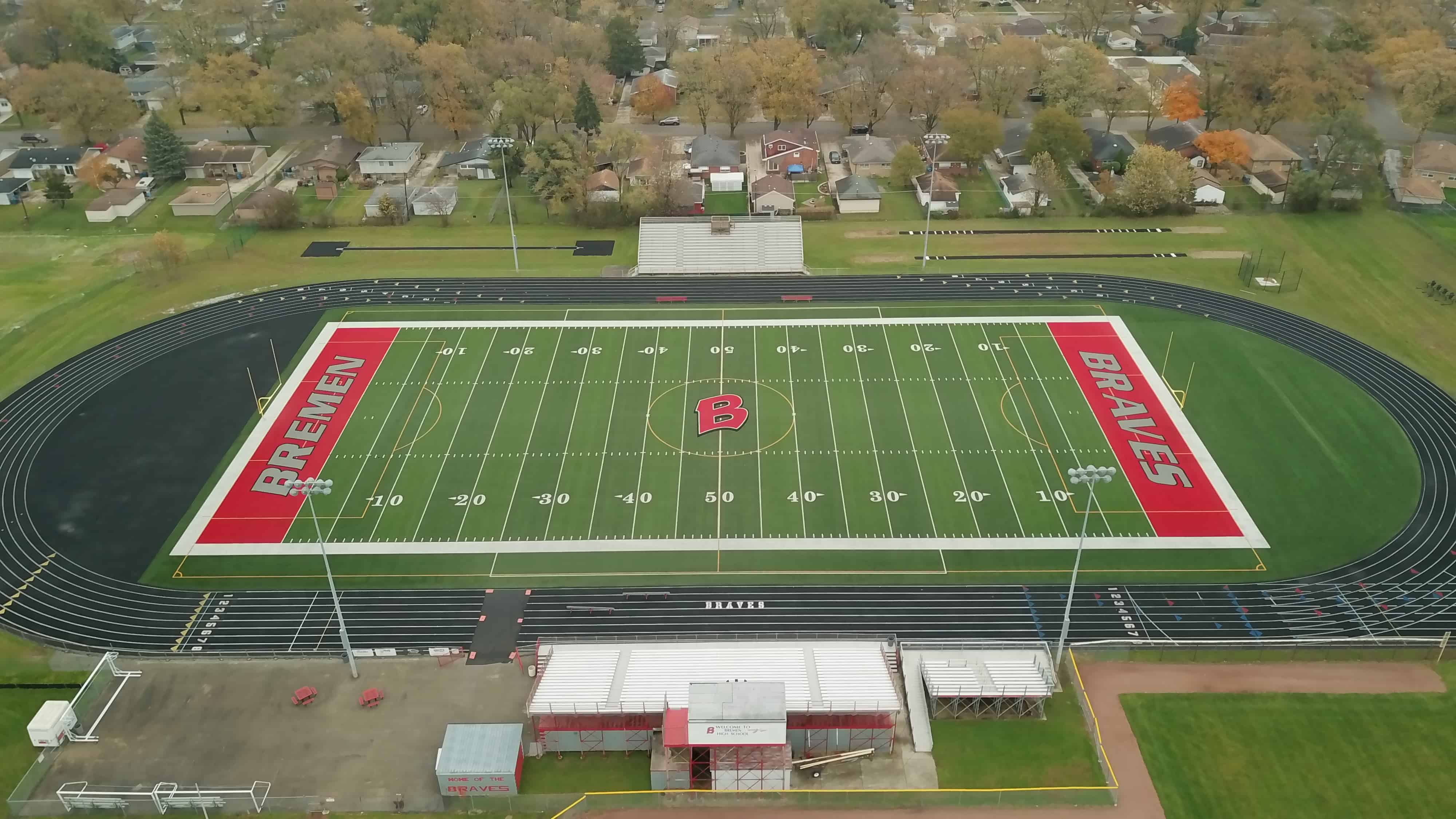Bremen High School - Brock USA - shock pads for artificial turf