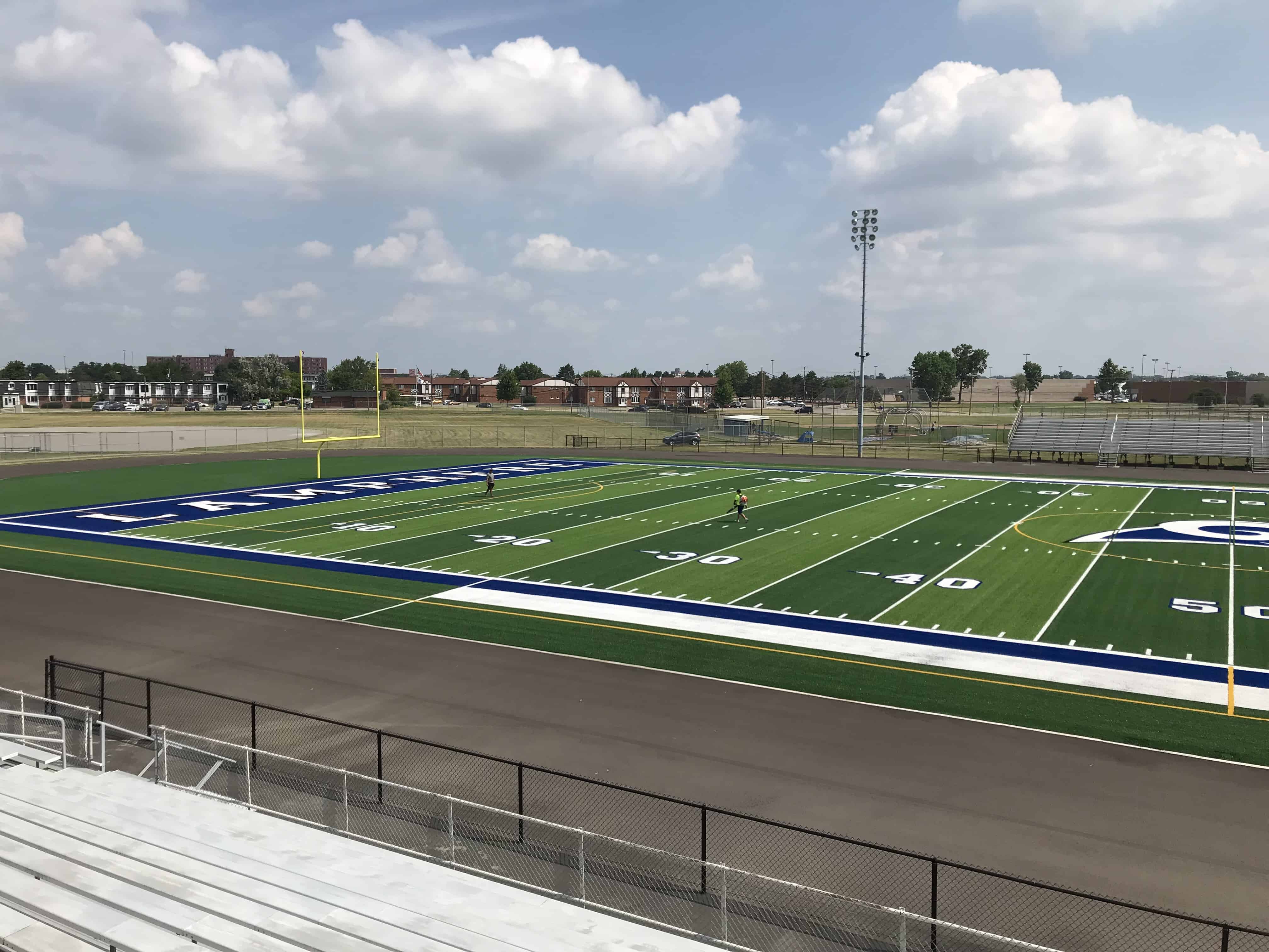 Lamphere High School Brock USA shock pads for artificial turf